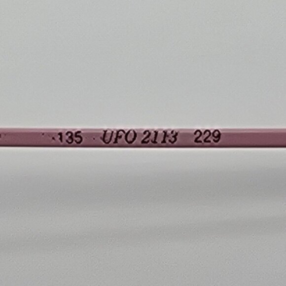 Safilo UFO2113 229 Barbie Pink Semi-Rimless Eyeglasses Frame w/ Case Italy 57mm - Picture 8 of 16